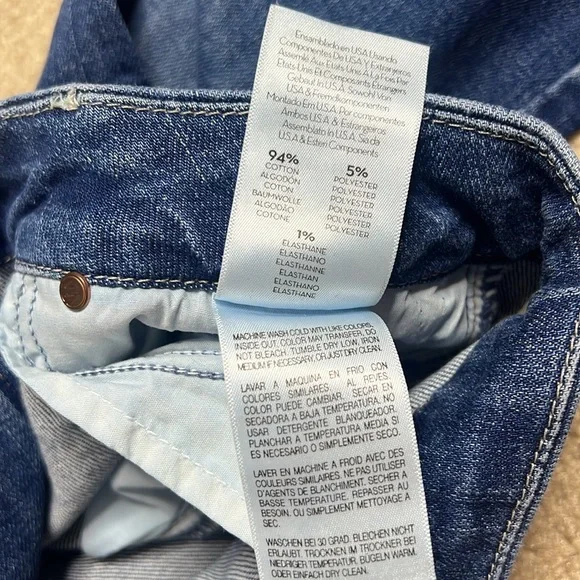 MOTHER High Waisted Double Looker Ankle Fray Embroidery Jeans Fruit Cart… - Picture 7 of 16